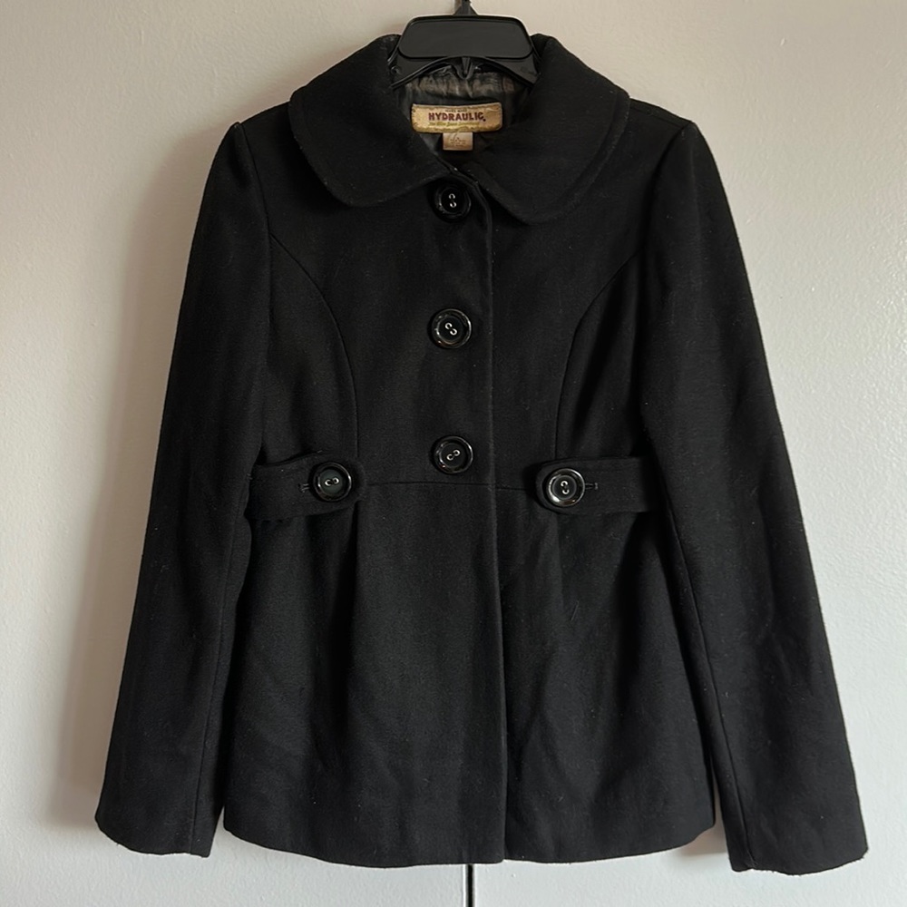 Black Pea Coat | SZ S